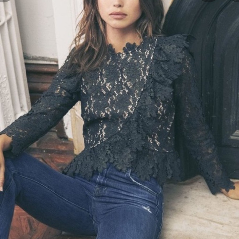 Saylor Jasmyn Painted Lace Top